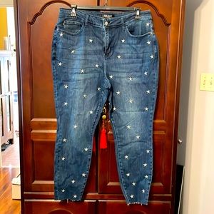 Judy Blue star jeans. Size 20